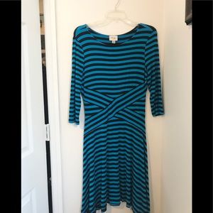 Cute Blue and black striped dress